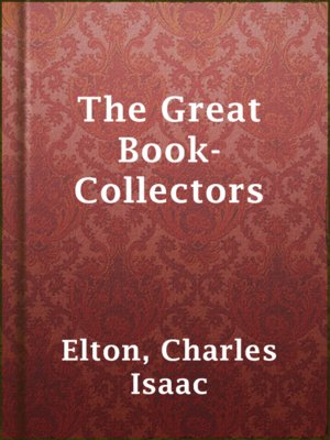 cover image of The Great Book-Collectors